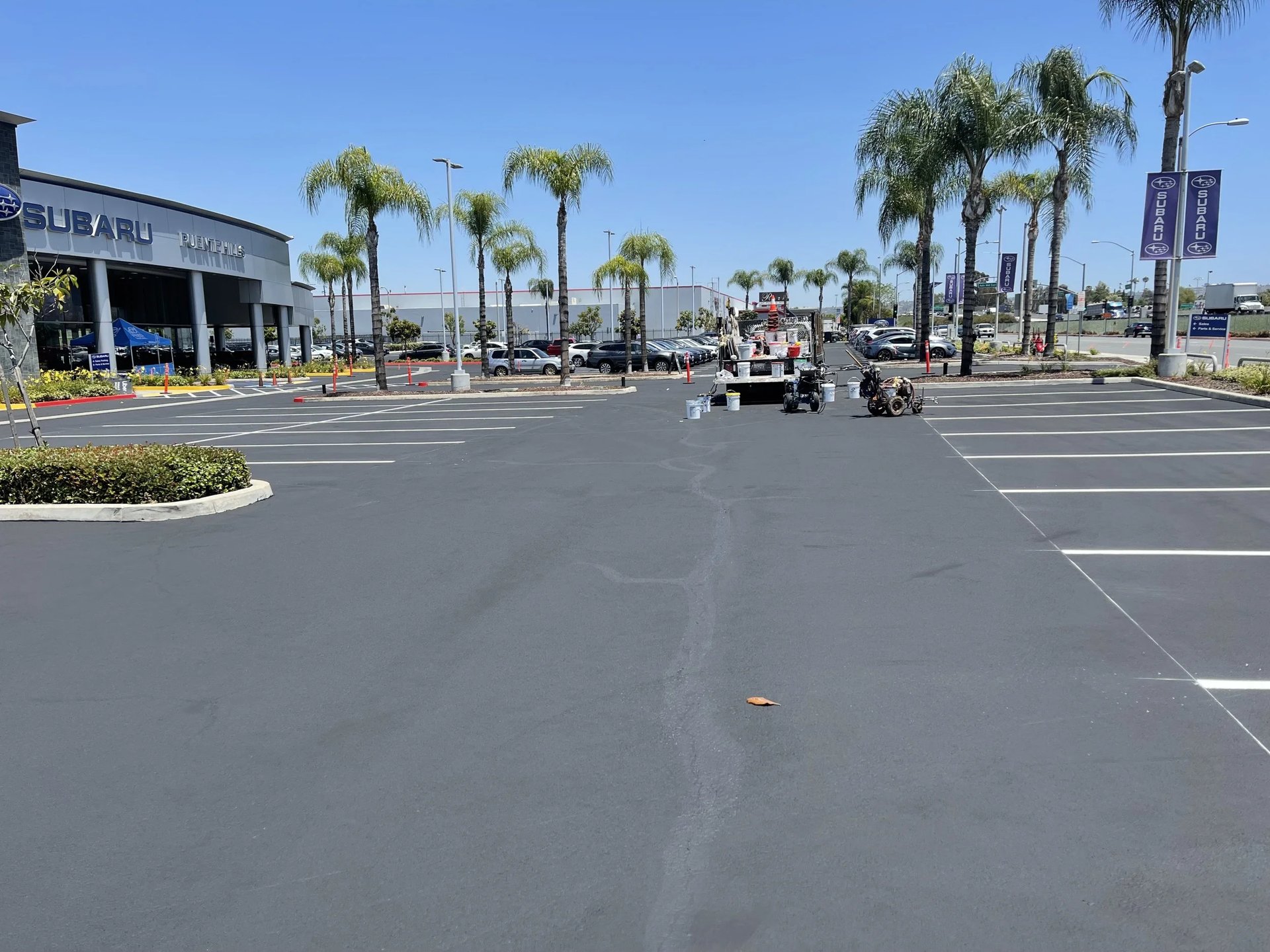 Retail Center Full Repave & Restripe — Asphalt Paving in Anaheim, CA